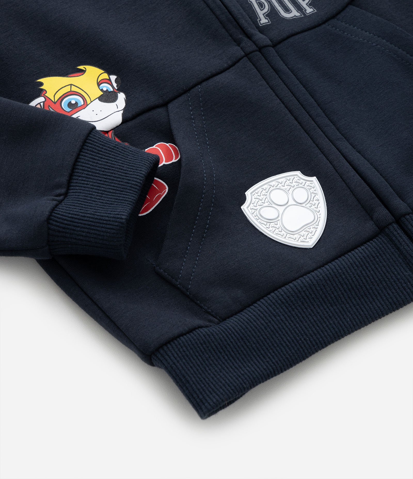 Jaqueta Canguru Infantil com Capuz e Estampa da Patrulha Canina - Tam 2 a 5 anos Azul Marinho 6