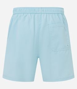 Bermuda de Banho em Microfibra com Cós Elástico e Bolsos