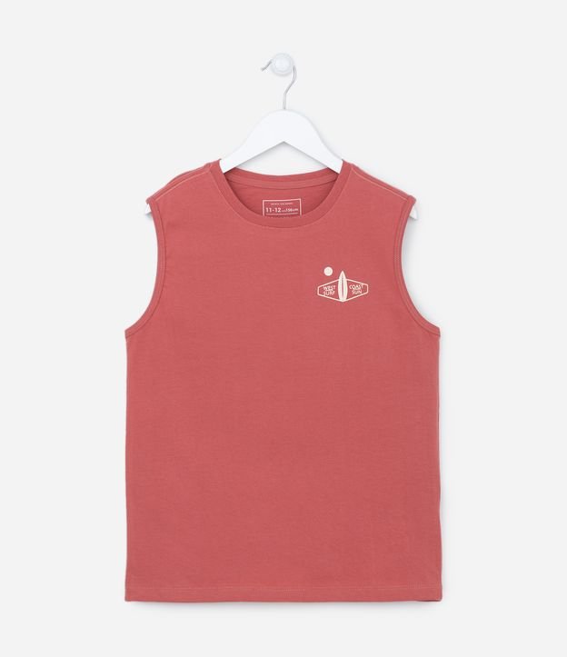 Camsieta Regata Infantil com Estampa de Prancha - Tam 5 a 14 anos