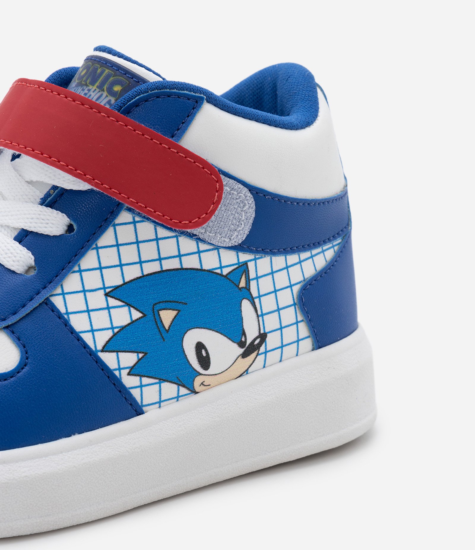 Tênis Botinha Infantil com Velcro e Estampa do Sonic - Tam 22 ao 30 Azul 3