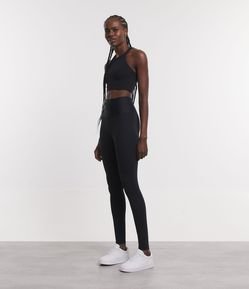 Calça Legging Esportiva em Poliamida com Cós Alto