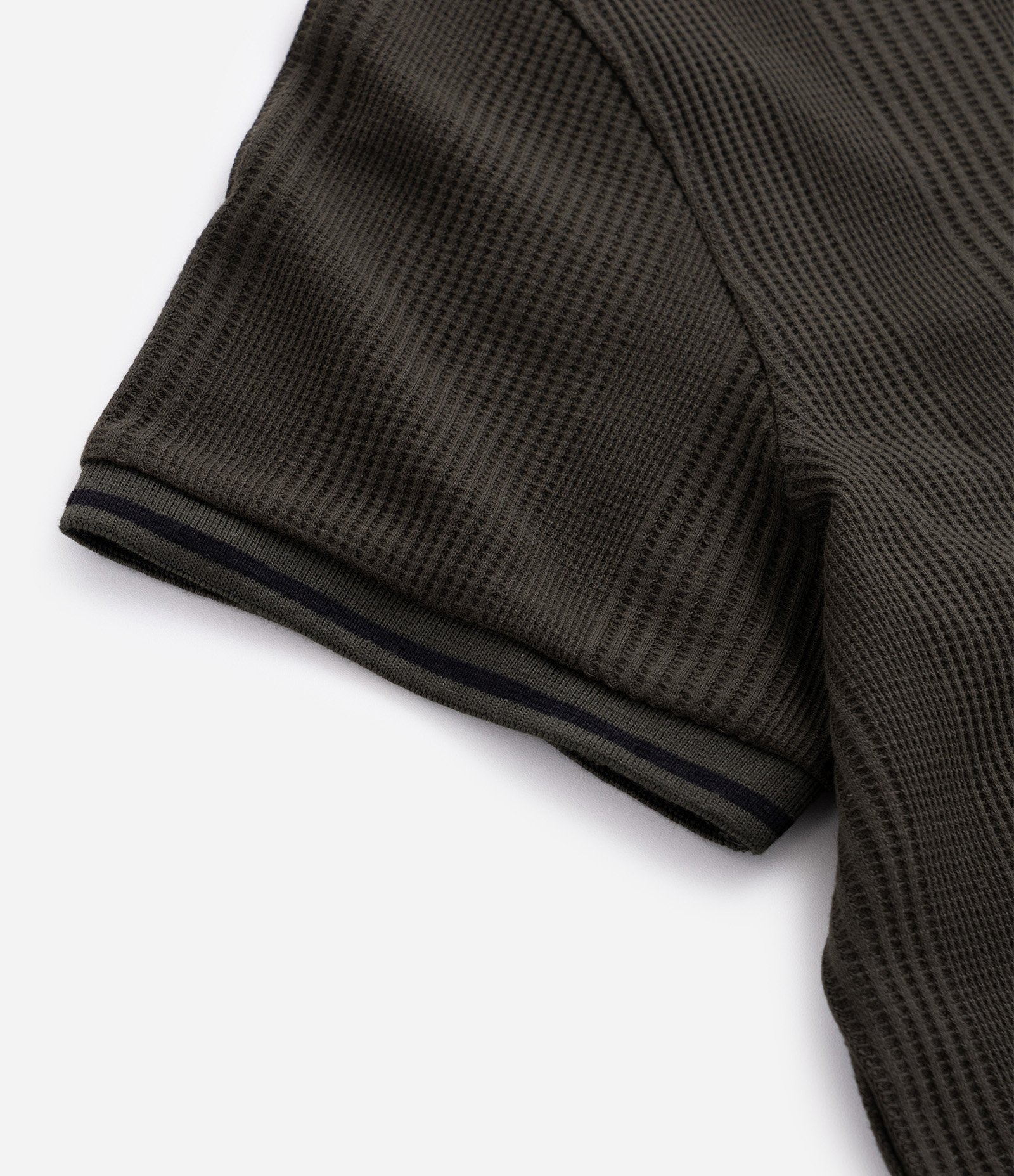 Polo Regular com Textura de Listras e Frisos Contrastantes Verde Escuro 10