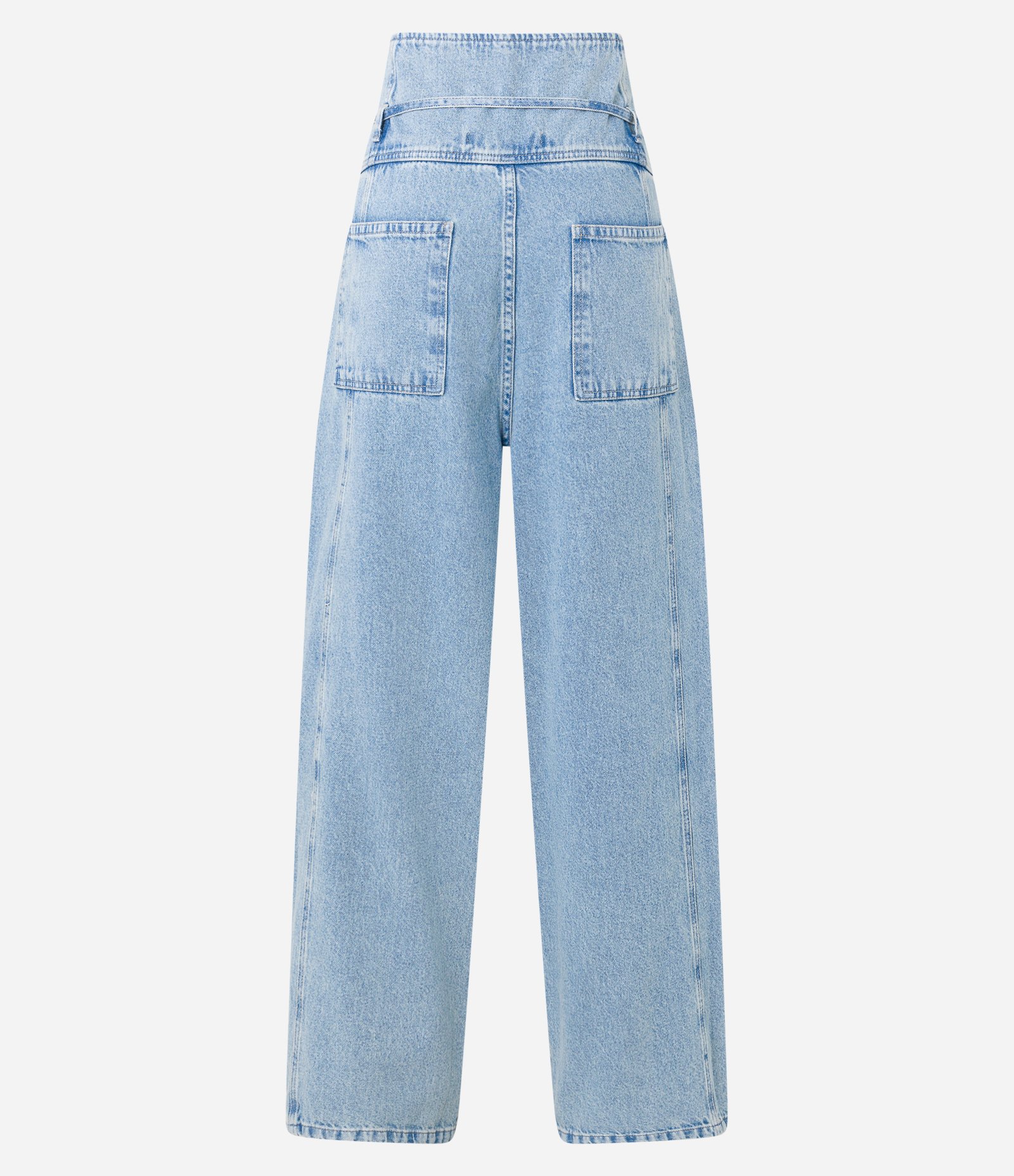 Calça Clochard em Jeans com Amarração e Bolsos Azul 6