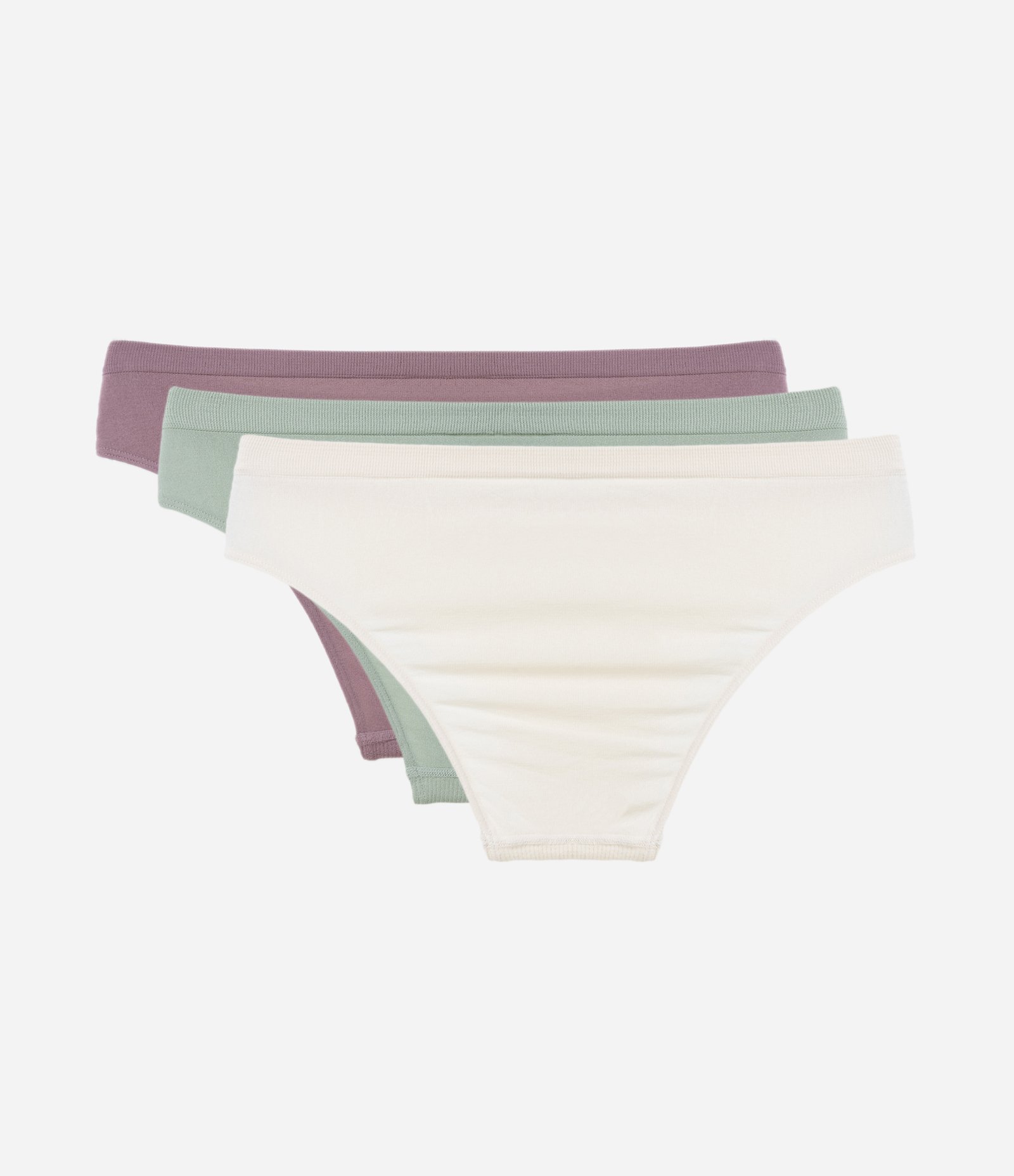 Kit 03 Calcinhas Biquíni Sem Costura Trifil Roxo/Branco/Verde 5