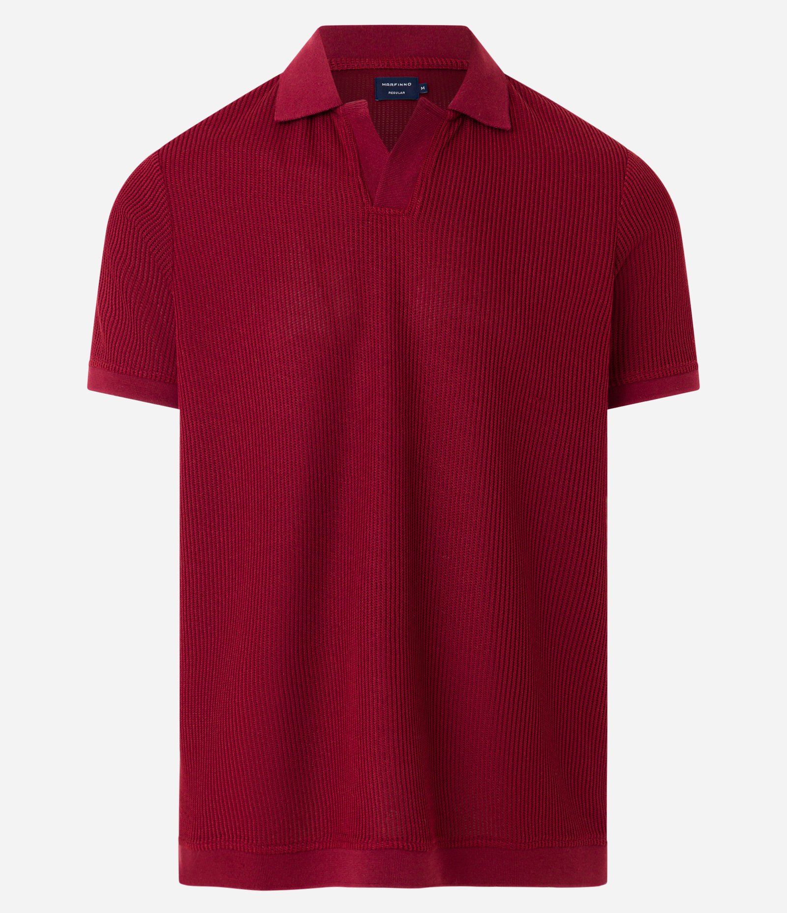 Camisa Polo com Gola Lapela sem Botão e Textura Canelada 4