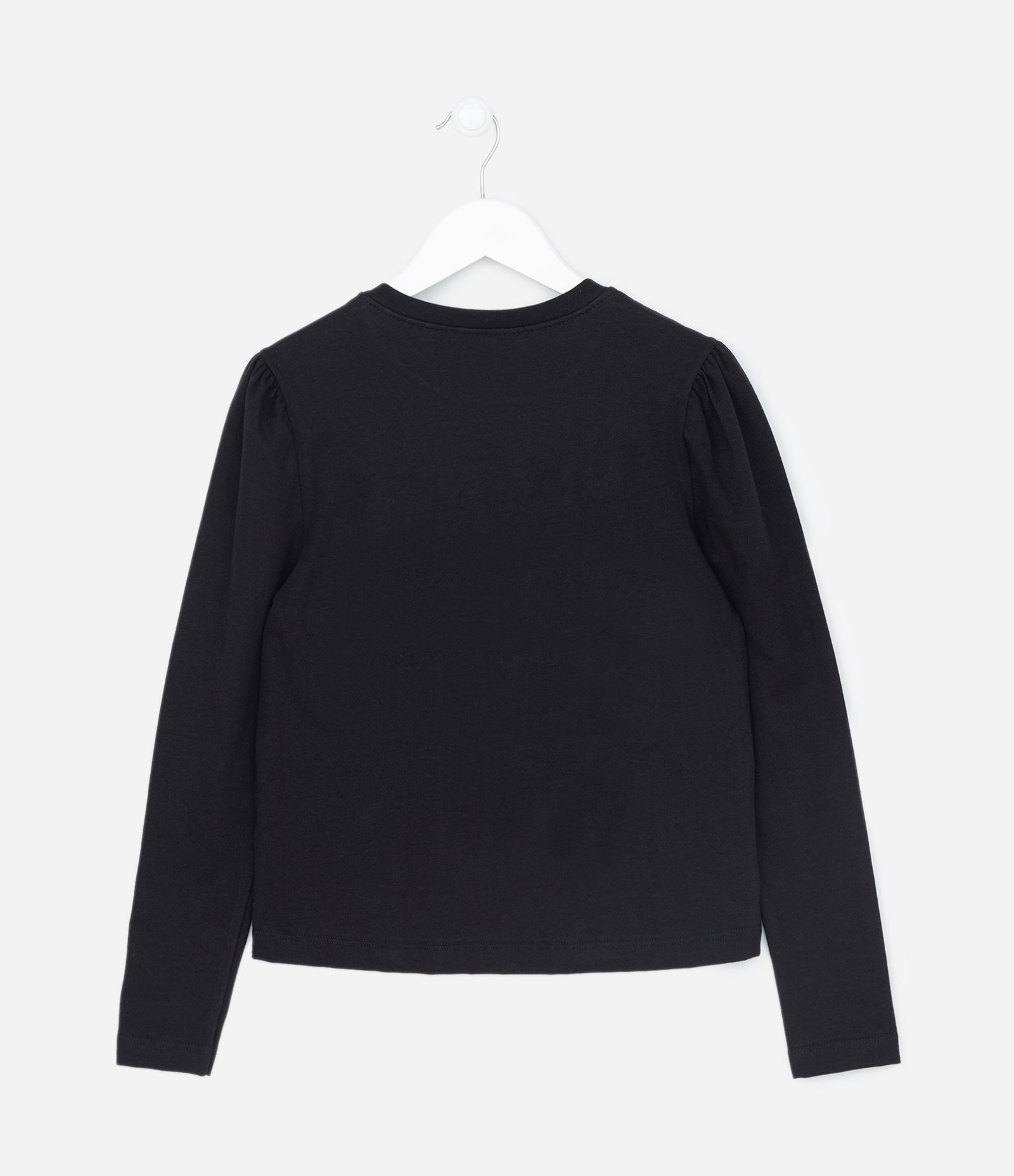 Camiseta Infantil com Brilhos Aplicados em Formato Coração - Tam 5 a 14 Anos Preto 2