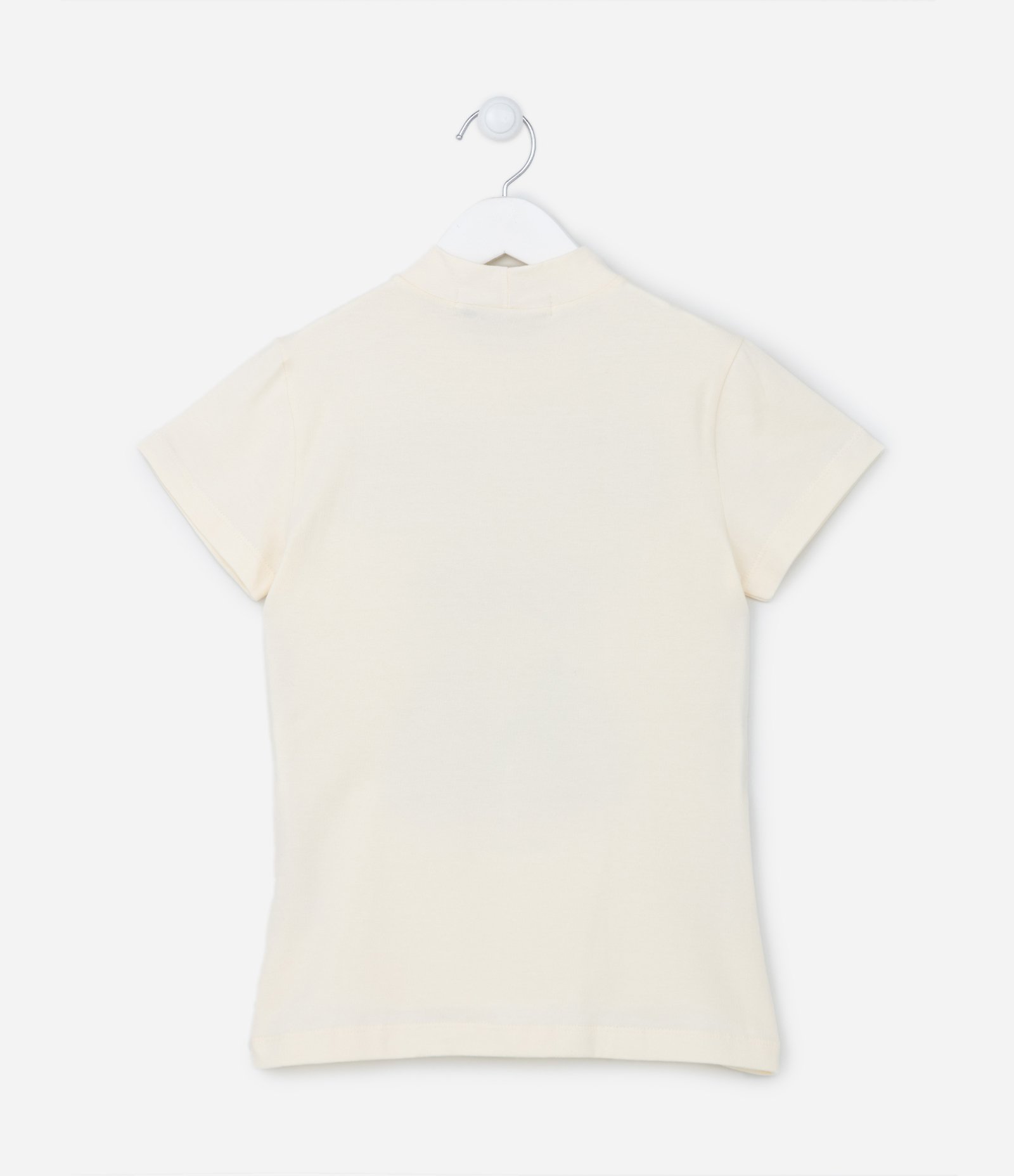 Blusa Infantil Com Estampa Gato De Óculos - Tam 5 A 14 Anos Bege 2