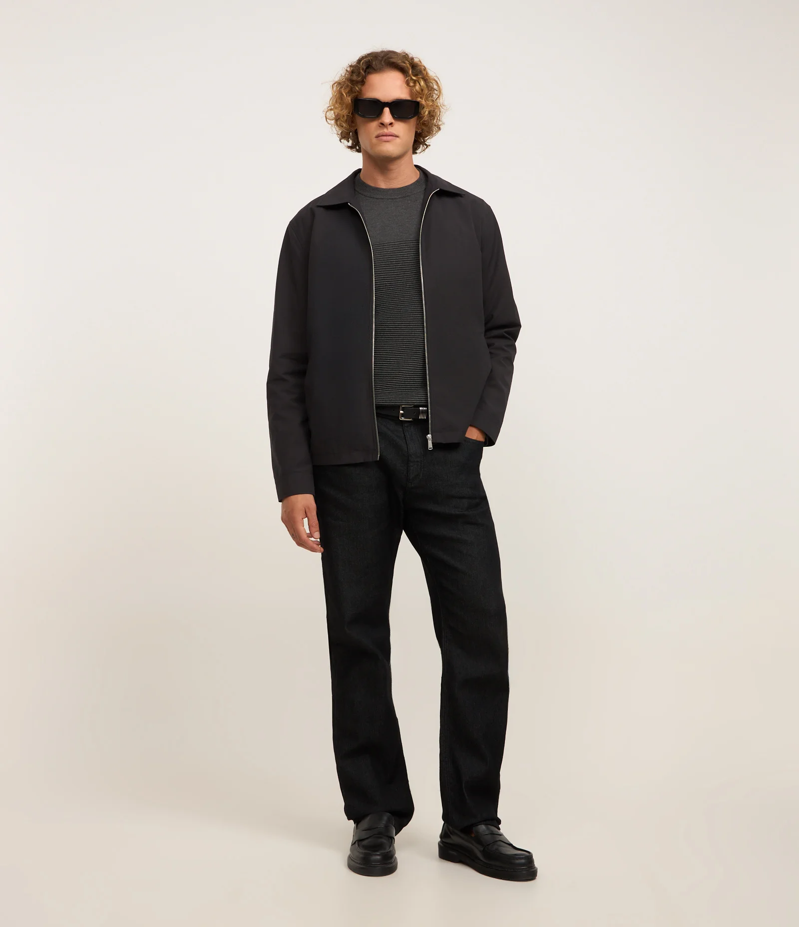 Suéter em Tricô com Textura em Nervuras Cinza 2