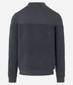 Suéter em Tricô com Textura em Nervuras