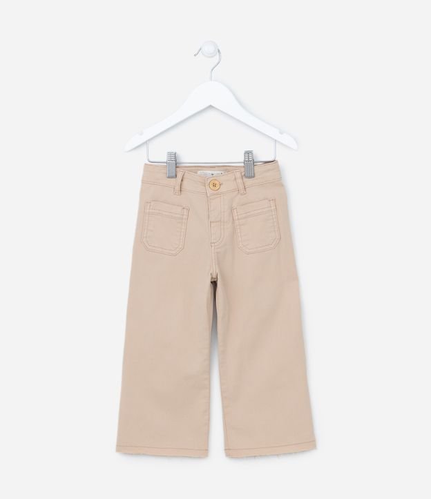 Calça Infantil em Sarja com Bolsinhos - Tam 1 A 5