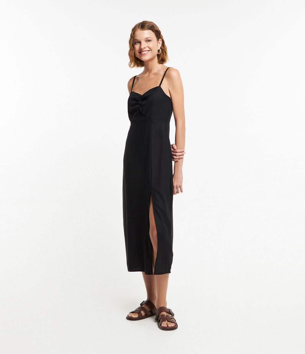 Vestido Linho Vestido Midi Lojas Renner Vestido Midi Em Linho Com