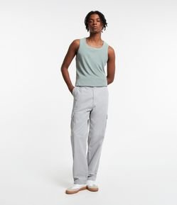 Calça Cargo em Sarja Paper Touch