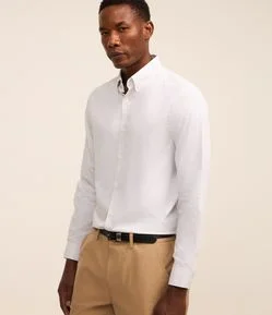 Camisa em Tricoline com Bambu com Estampa Xadrez