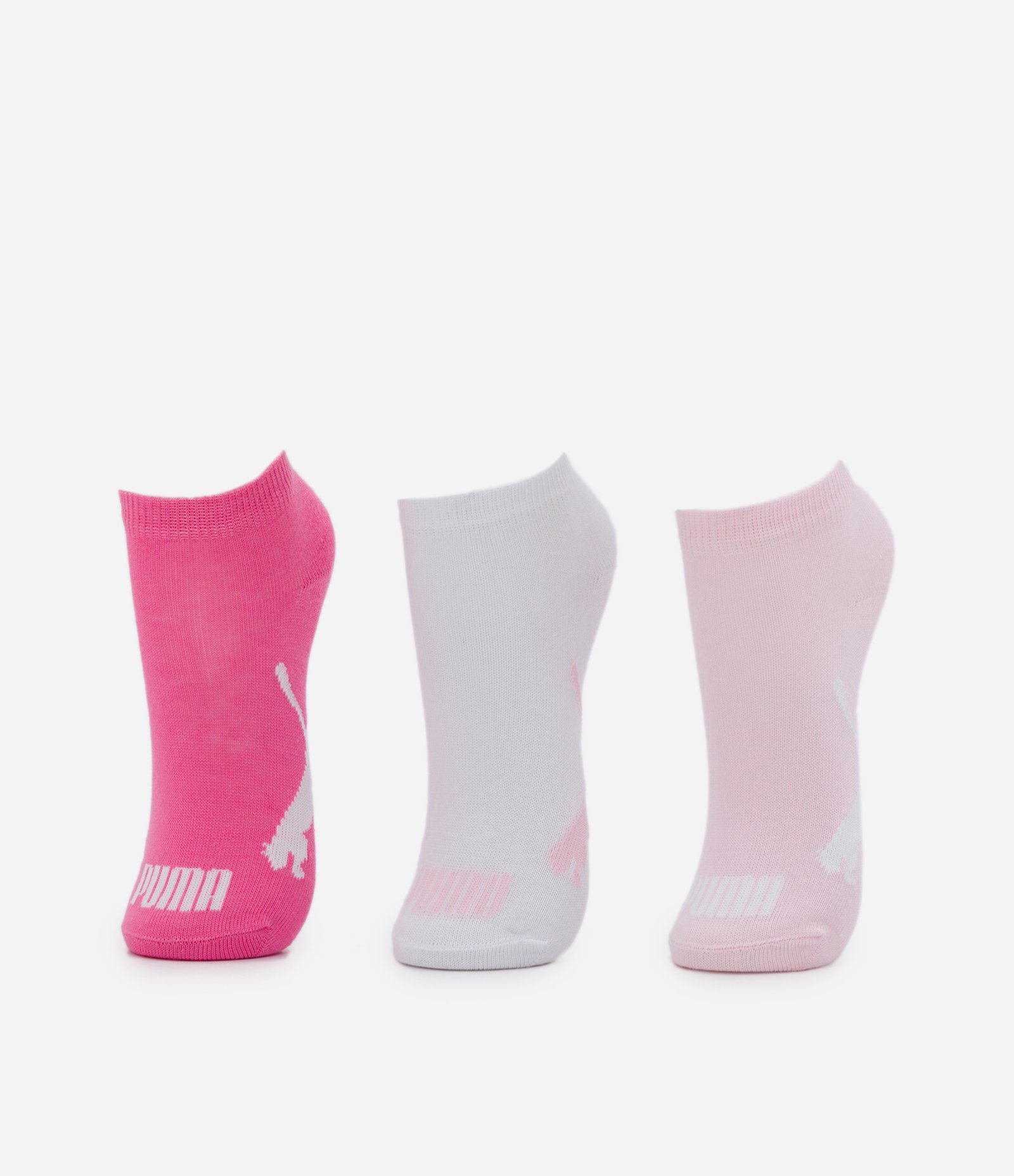Kit 03 Meias Infantis da Puma - Tam 25 ao 34 Rosa/Cinza/Rosa Claro 1