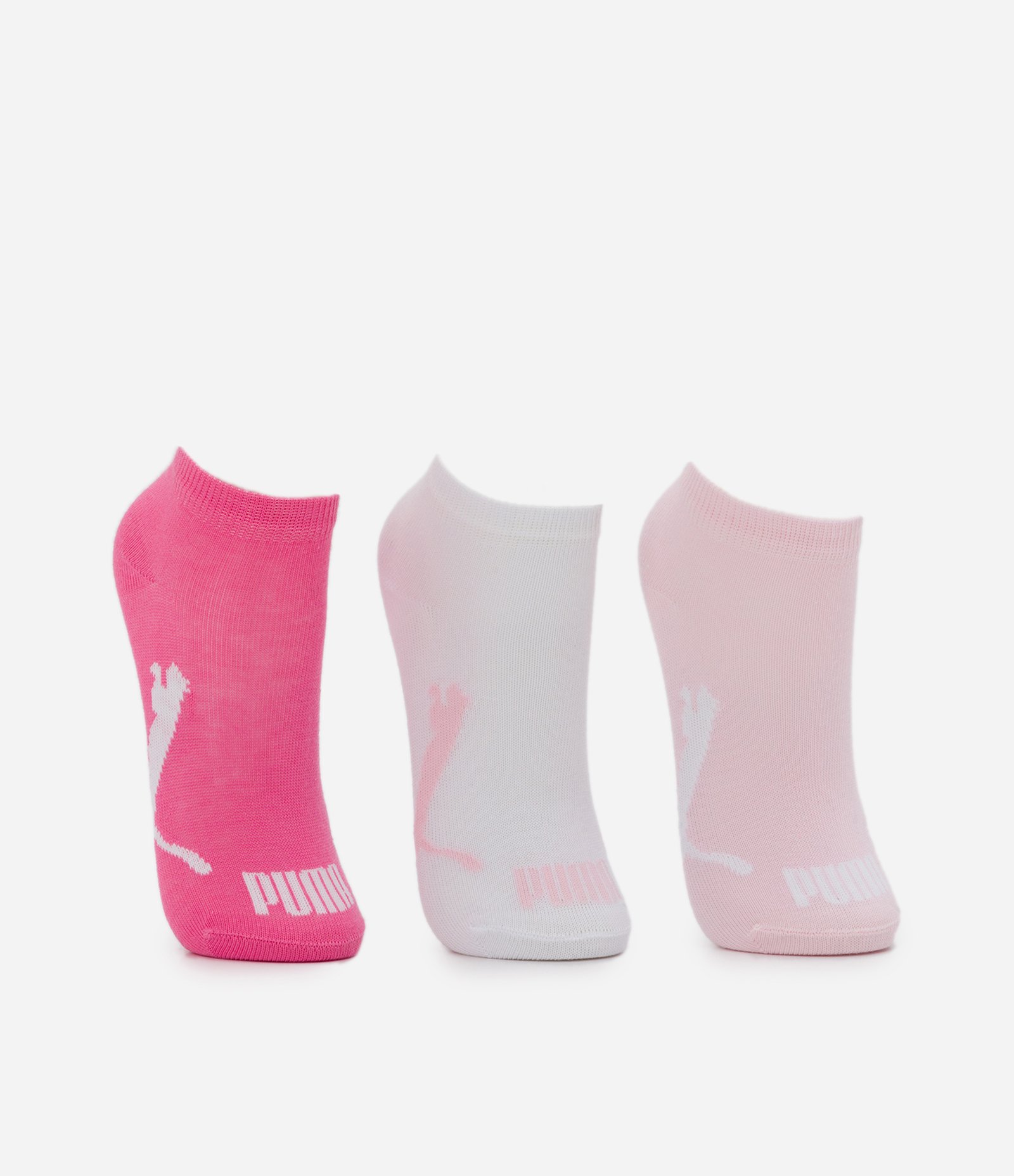 Kit 03 Meias Infantis da Puma - Tam 25 ao 34 Rosa/Cinza/Rosa Claro 2