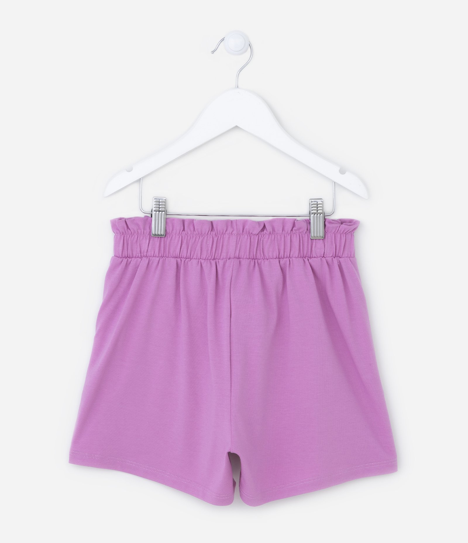 Short Clochard Infantil com Estampa Gatinho - Tam 5 a 14 Anos Roxo 2