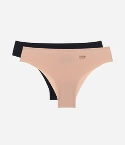 Kit 02 Calcinhas Biquíni em Microfibra com Corte a Laser DelRio