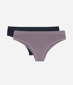 Kit 02 Calcinhas Biquíni Sem Costura DelRio