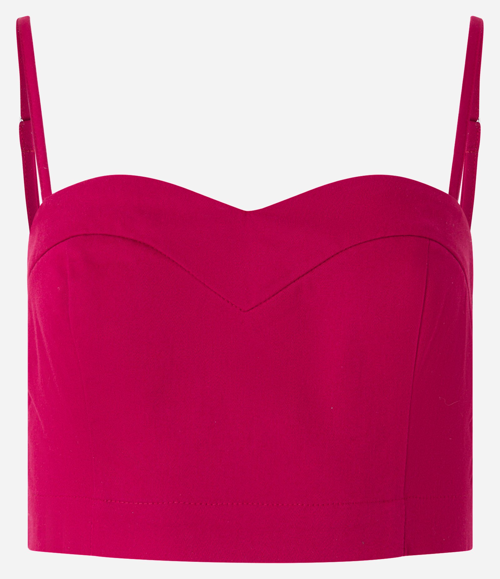 Blusa Cropped em Sarja com Decote Coração e Lastex nas Costas Vermelho bordô 5