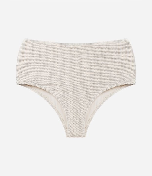 Biquíni Calcinha Hot Pants em Poliamida com Texturas Curve & Plus Size Off White 5