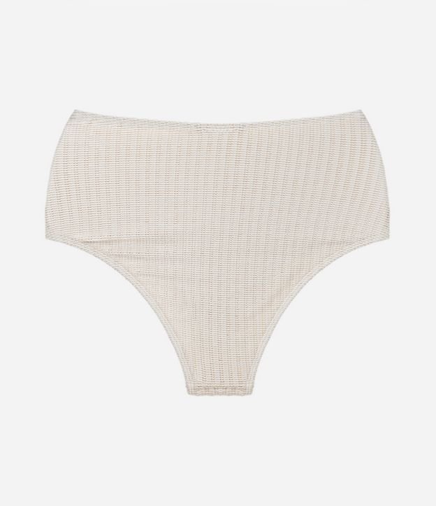 Biquíni Calcinha Hot Pants em Poliamida com Texturas Curve & Plus Size Off White 6