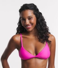 Biquíni Top Triângulo Fixo em Poliamida com Bojo