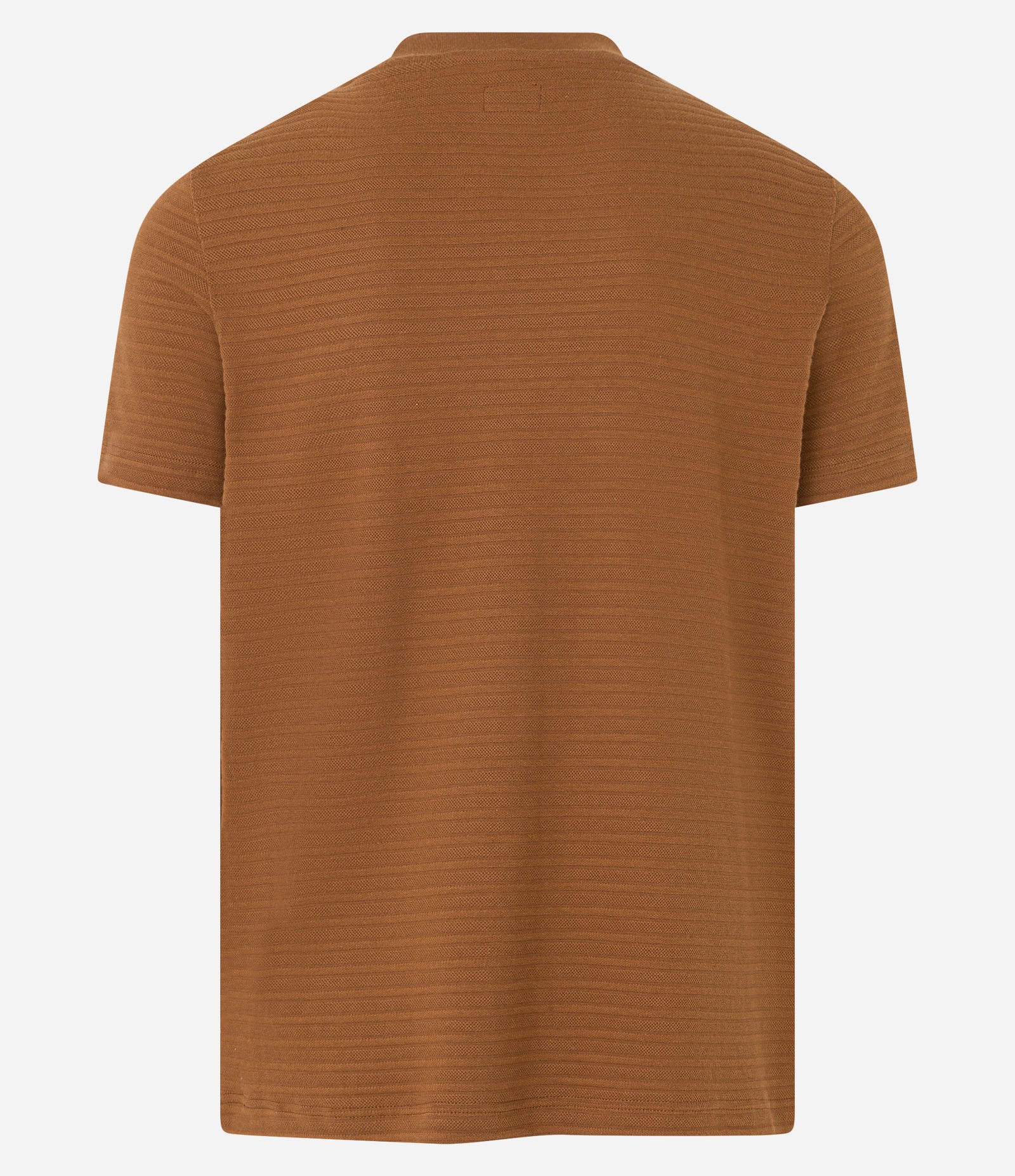 Camiseta em Algodão com Textura Horizontal Marrom 7