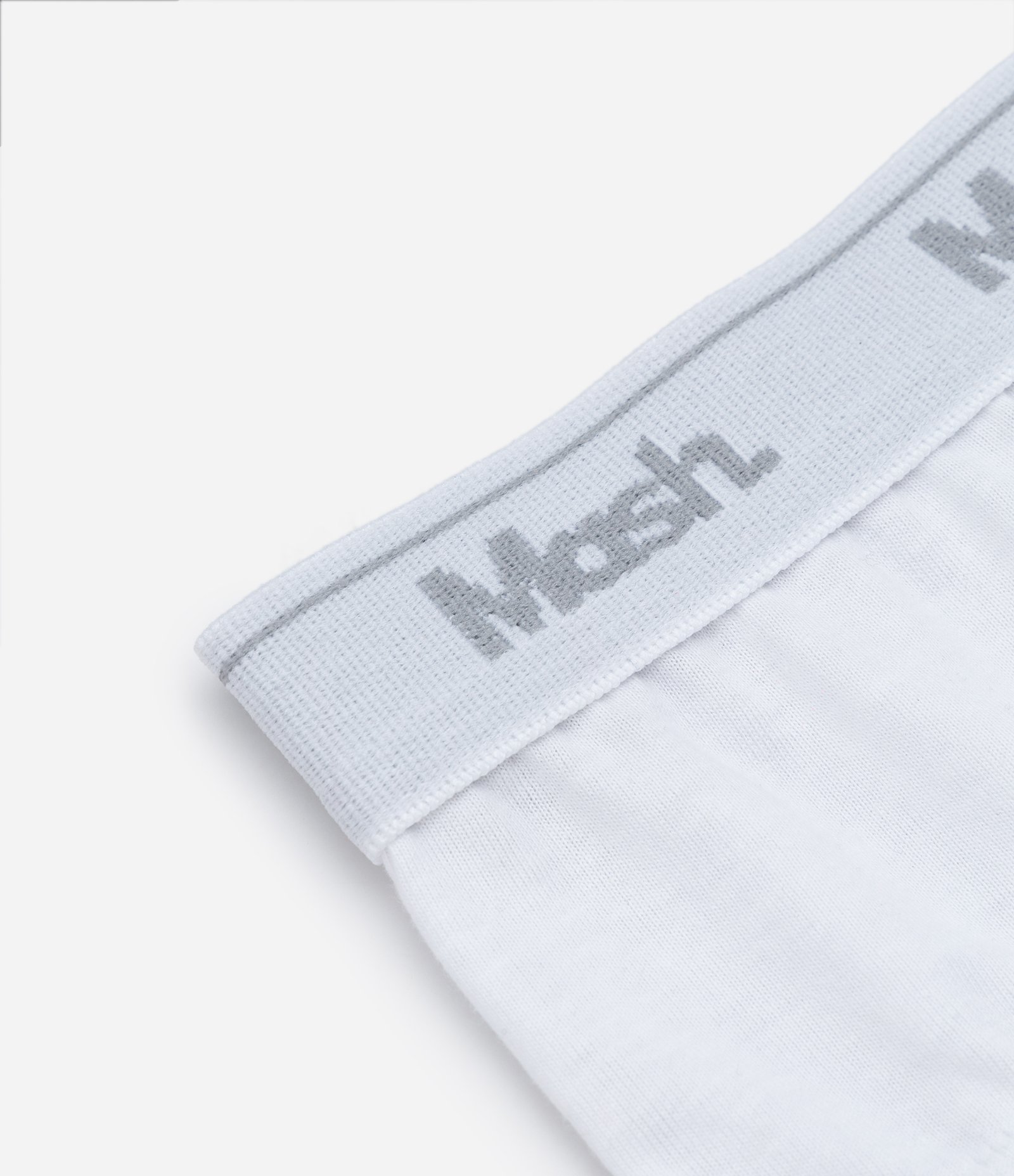 Cueca Slip em Meia Malha com Cós Elástico Mash Branco 2