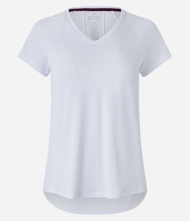 Camiseta Esportiva em Poliamida com Estampa Journey Branco 6