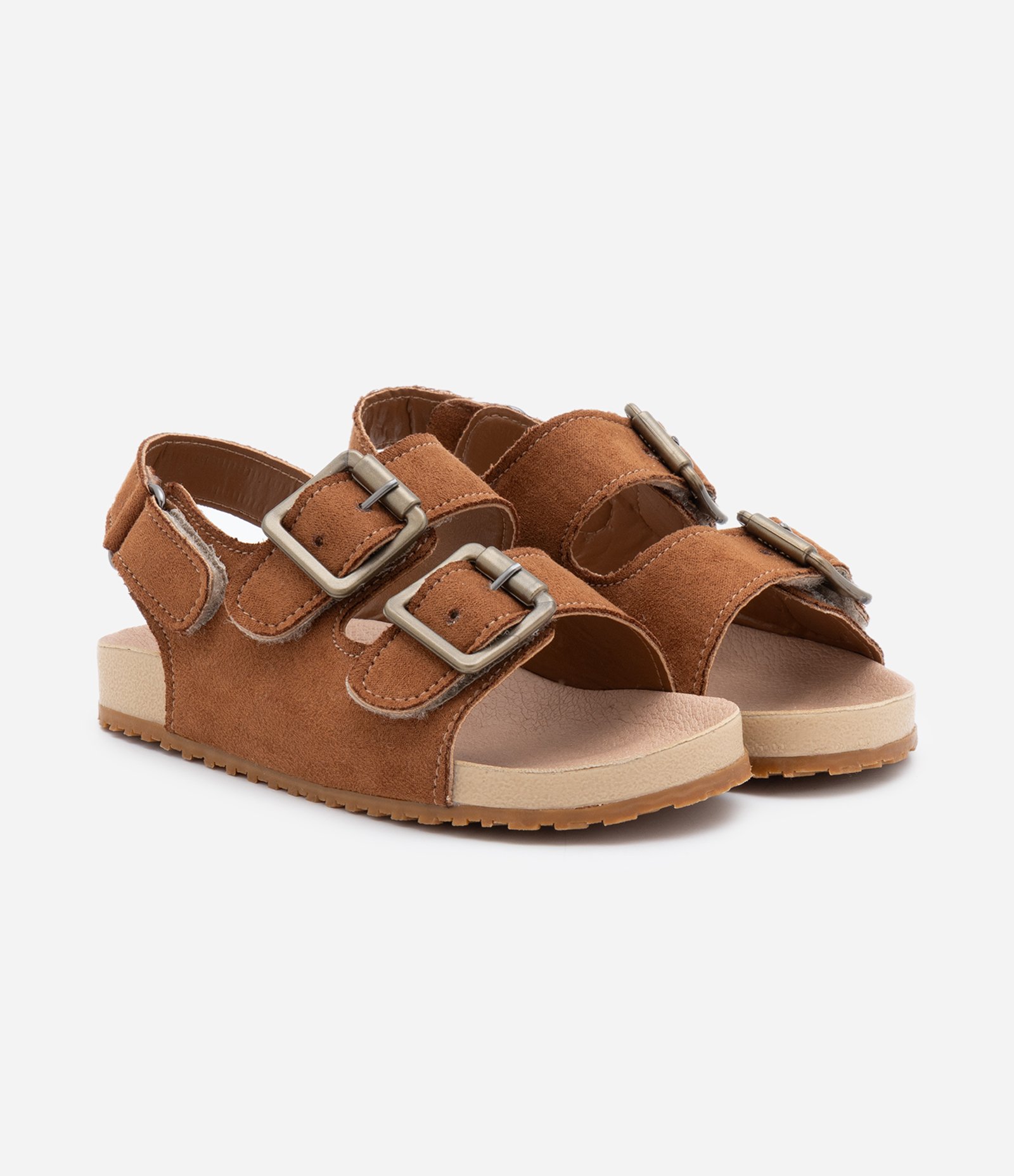 Sandália Infantil com Tiras para Fechamento - Tam 20 ao 27 Marrom 1