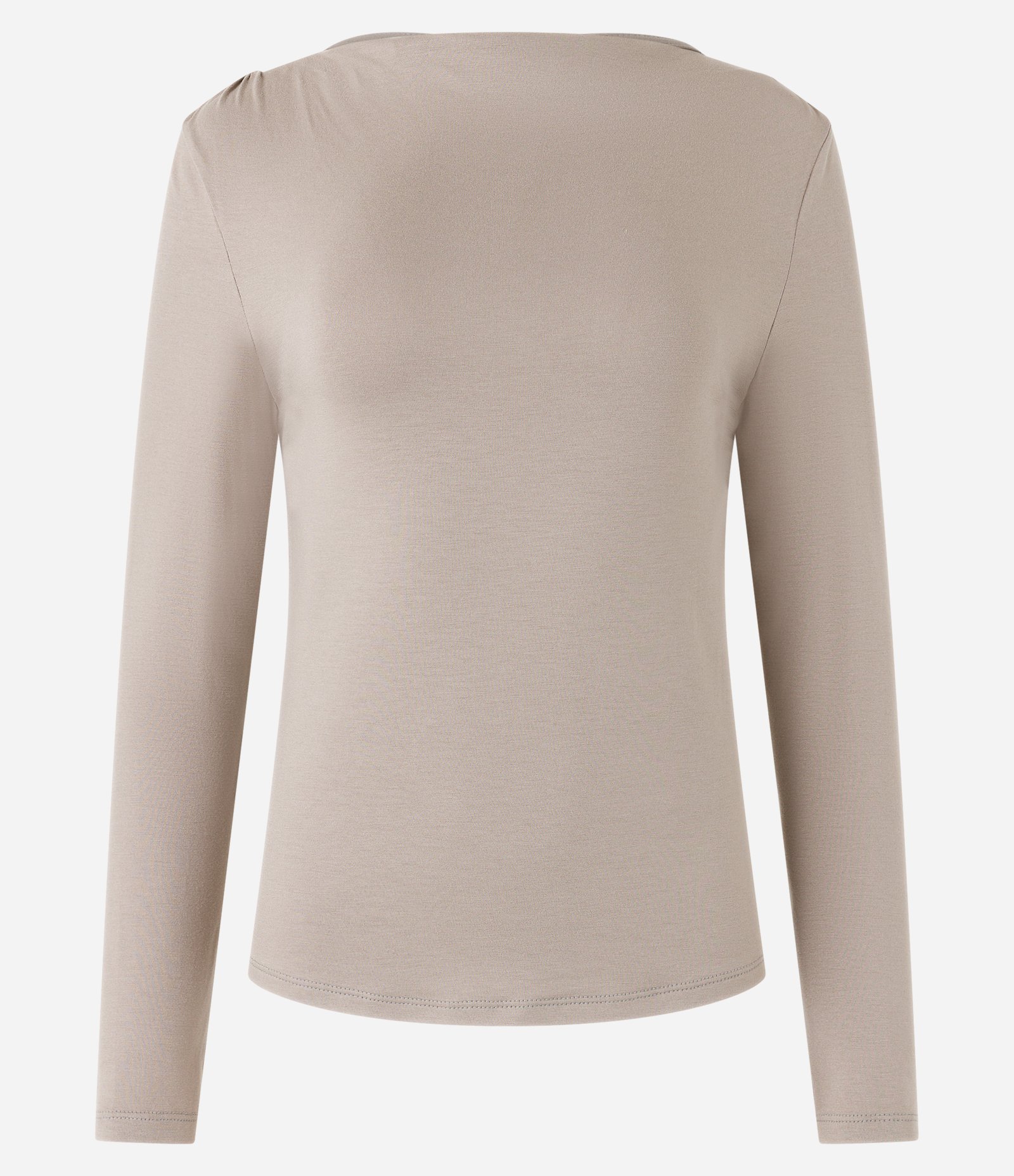 Blusa em Meia Malha com Gola Boba Bege 6