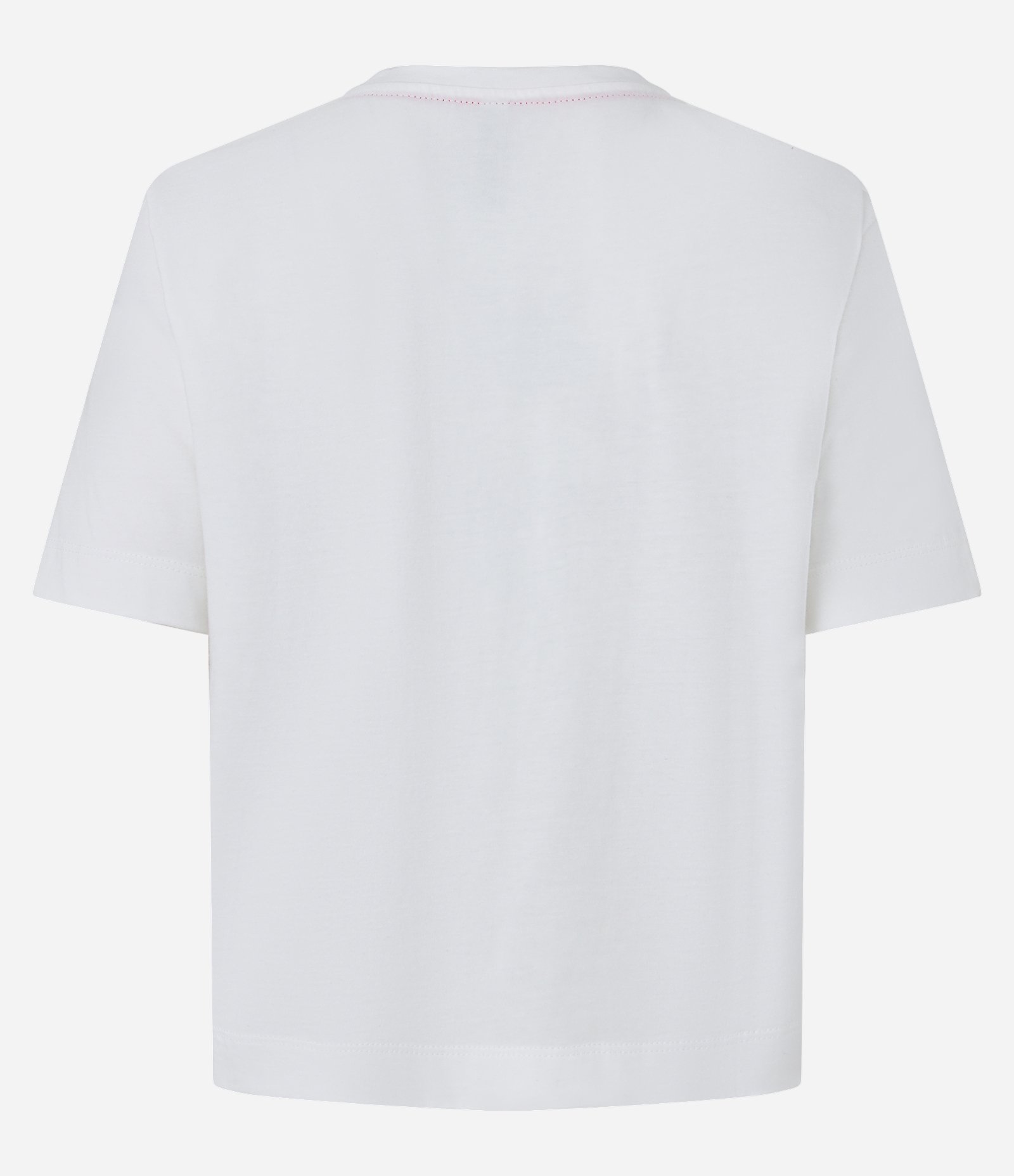 Blusa T-shirt em Meia Malha com Bordado de Corações Branco 7