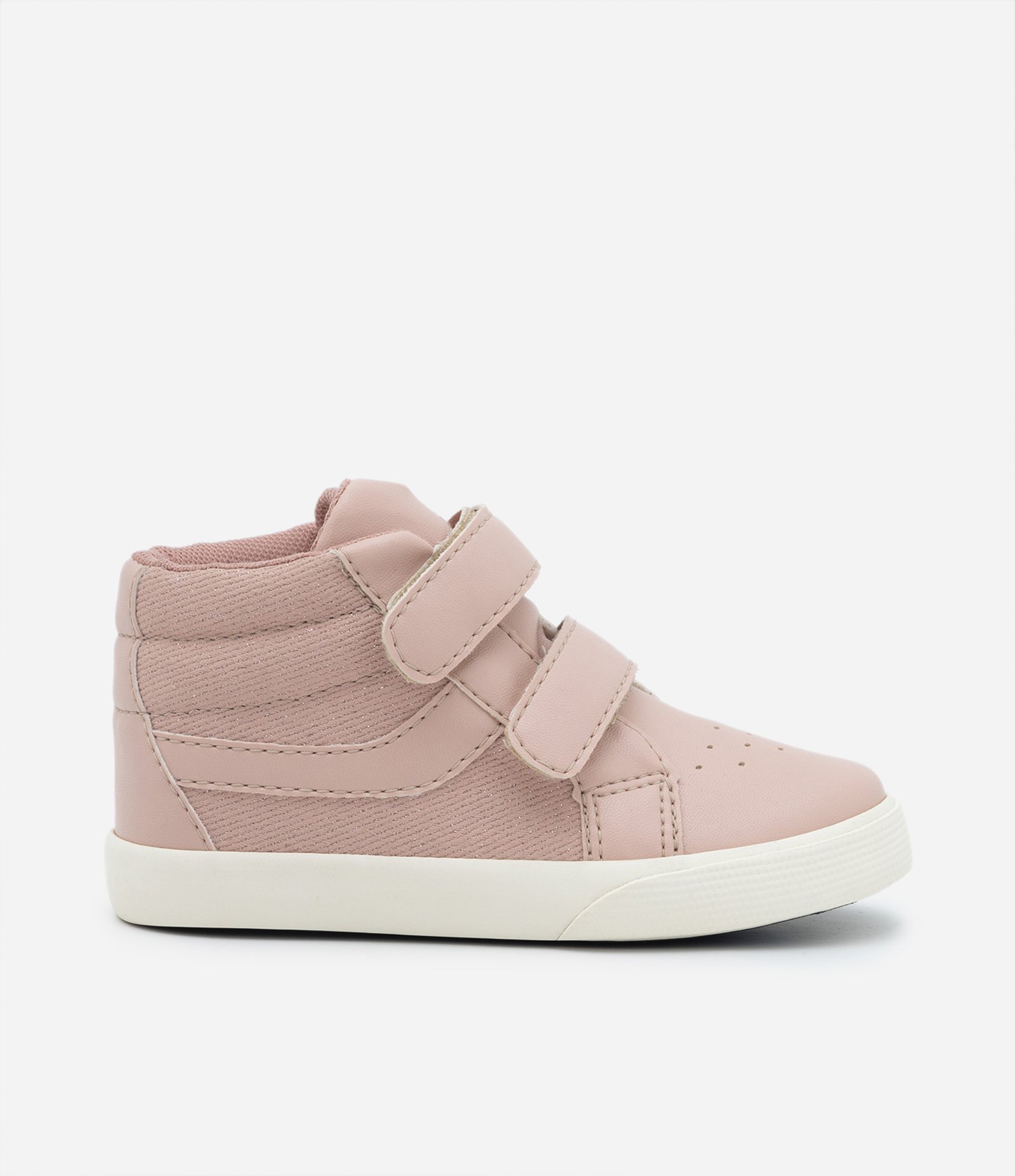 Tênis Abotinada Infantil com Velcro e Recortes - Tam 20 ao 27 Rosa 5