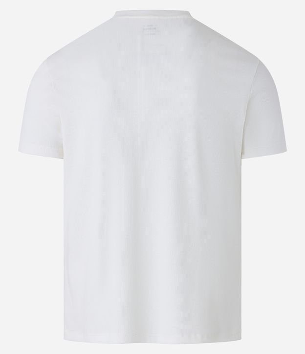 Camiseta Muscle em Meia Malha com Manga Curta Branco 7