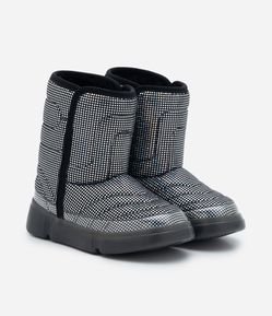 Bota Infantil com Brilhos e Sola LED - Tam 20 ao 27