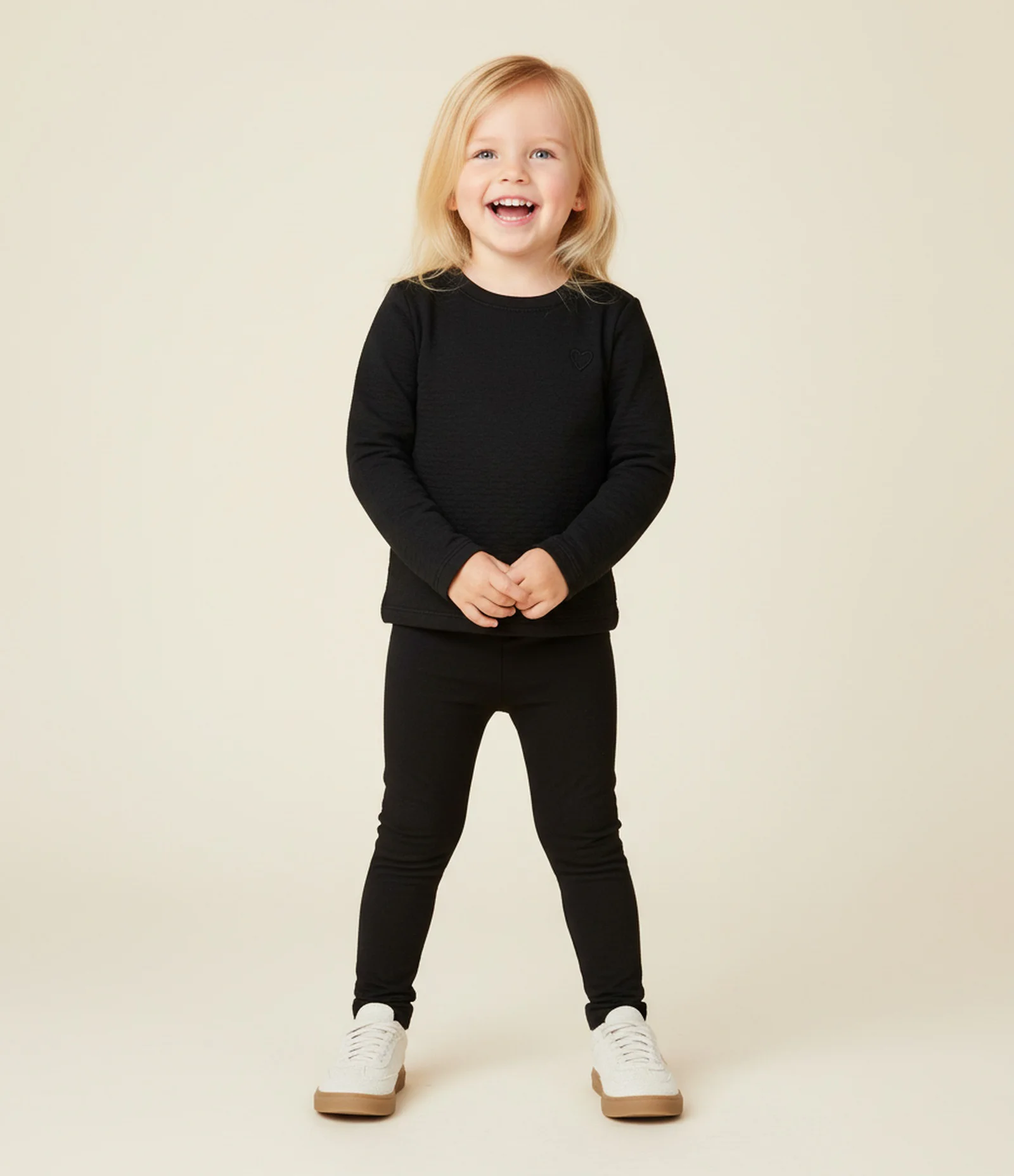 Calça Legging Infantil em Malha Térmica - Tam 1 a 5 Anos Preto 1