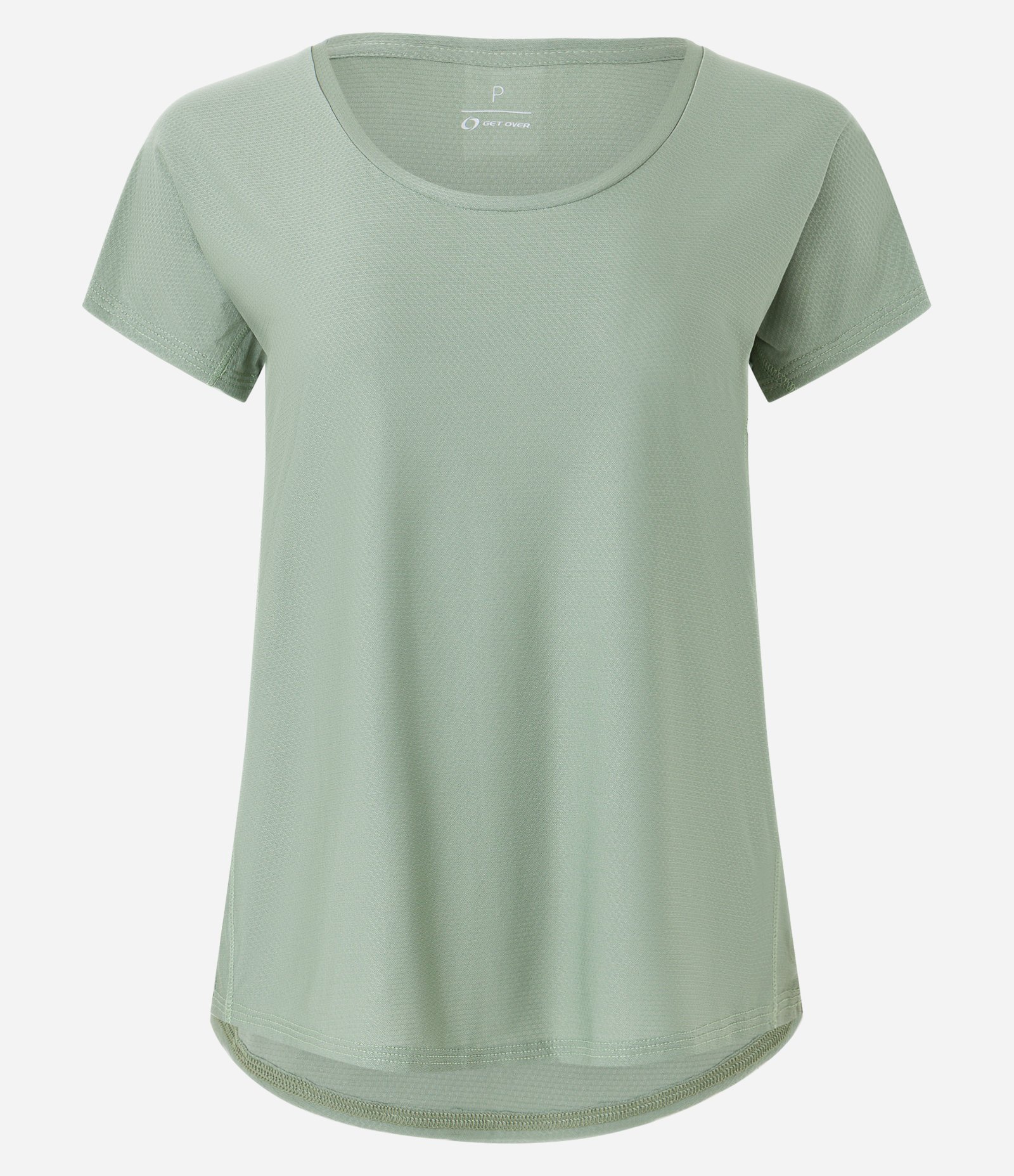 Camiseta Esportiva em Microfibra com Manga Curta Verde Claro 5