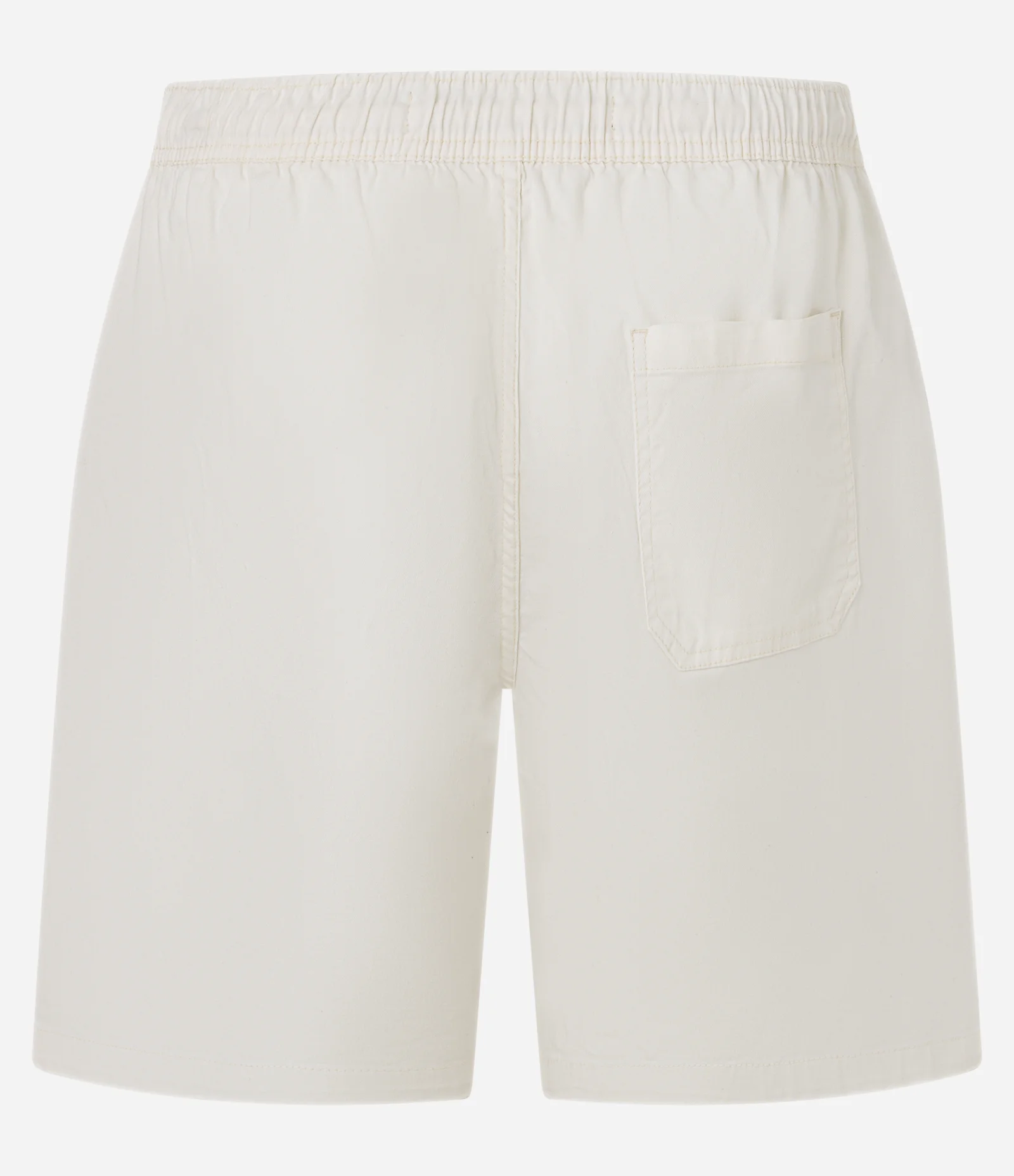 Bermuda Regular em Sarja Lavada com Amarração no Cós Branco 6