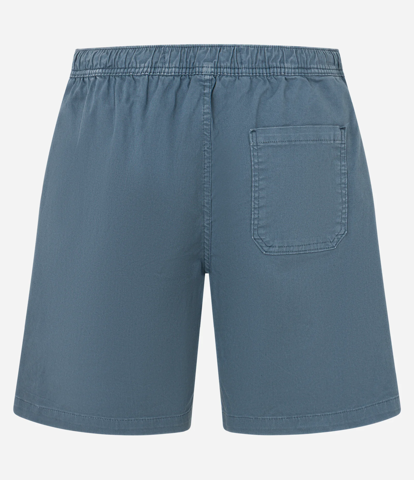 Bermuda Regular em Sarja Lavada com Amarração no Cós Azul Escuro 6