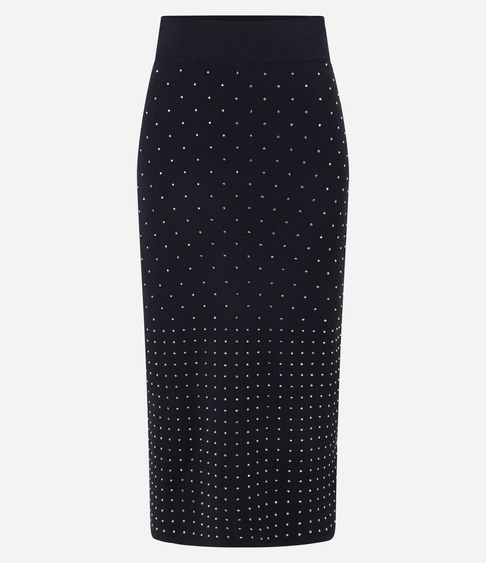 Saia Midi em Viscose com Aplicação de Strass Preto 7