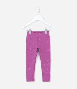 Calça Legging Infantil com Brilhinhos Poá -  0 Tam 1 A 5