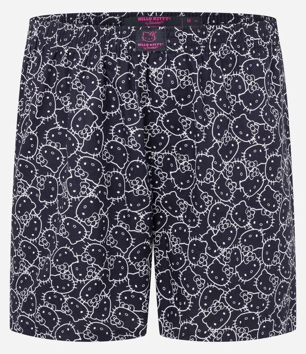 Cueca Samba Canção em Tricoline com Estampa Hello Kitty