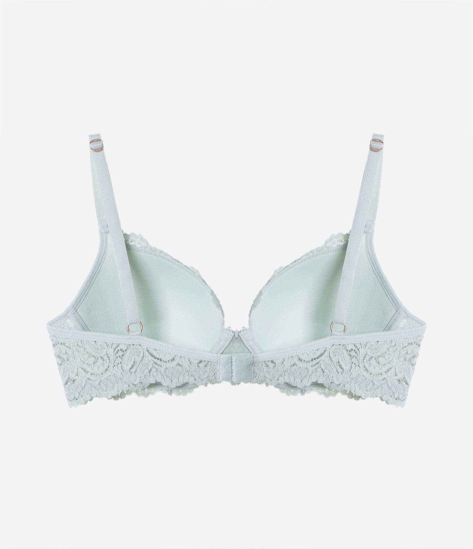 Sutiã Base em Renda Rústica com Bojo Oco Verde Claro 6