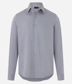 Camisa em Tecido de Bambu com Abotoamento e Padronagem Mescla