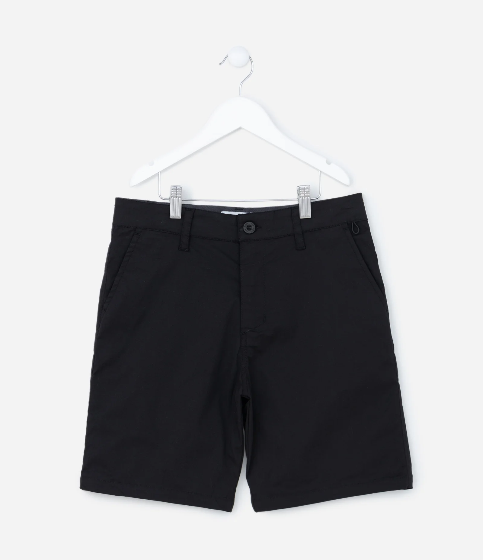 Bermuda Infantil em Sarja com Bolsinhos - Tam 5 a 14 Anos Preto 1