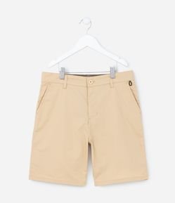 Bermuda Infantil em Sarja com Bolsinhos - Tam 5 a 14 Anos