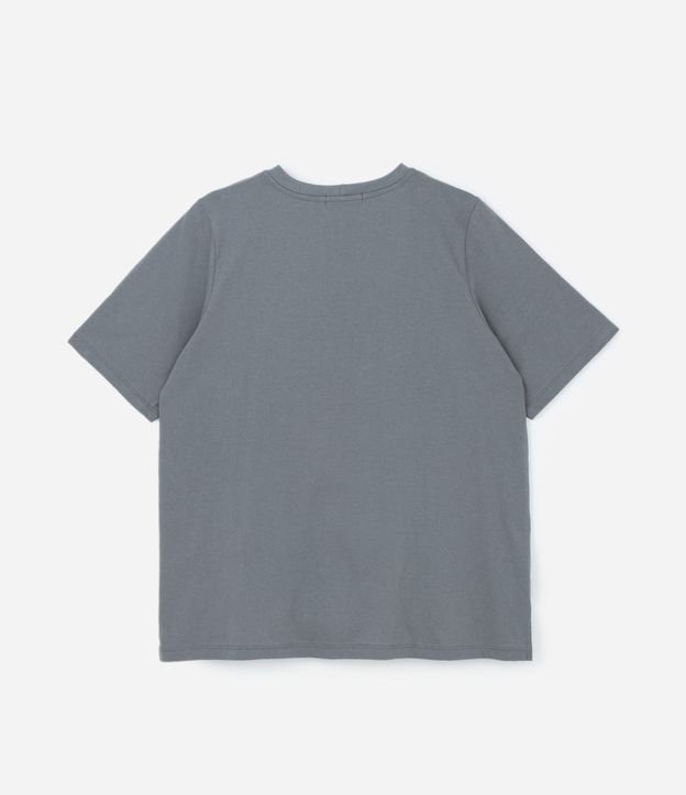 Camiseta Básica em Algodão Curve & Plus Size Cinza 6