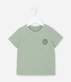 Camiseta Manga Curta Infantil com Estampa Camping - Tam 1 a 5 anos