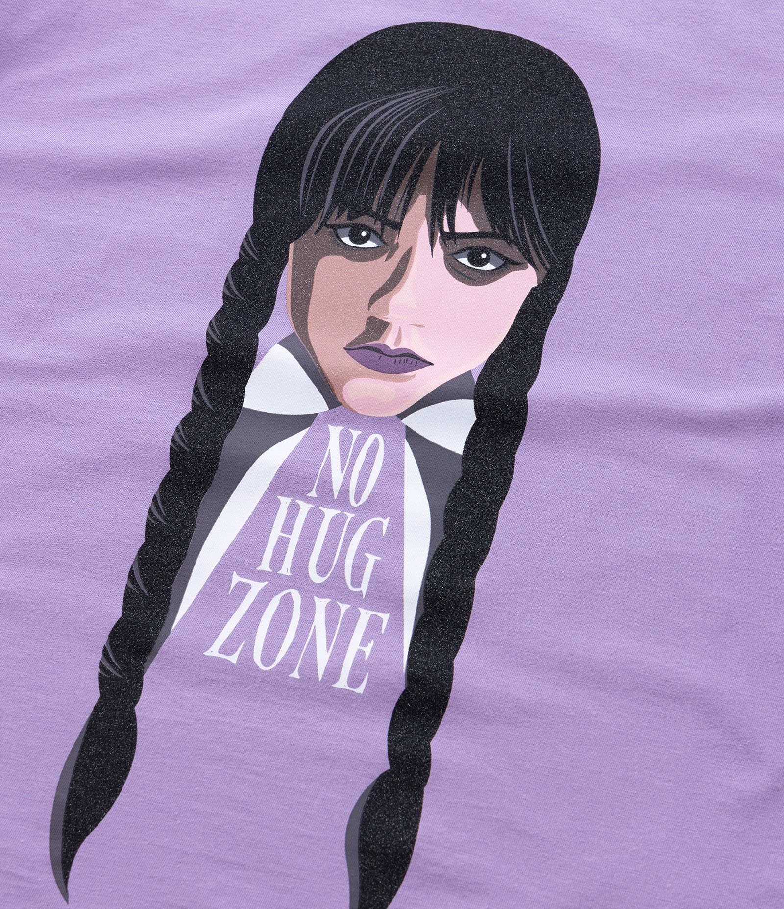 Camiseta Infantil com Estampa Wandinha - Tam 7 a 14 Anos Lilás 4