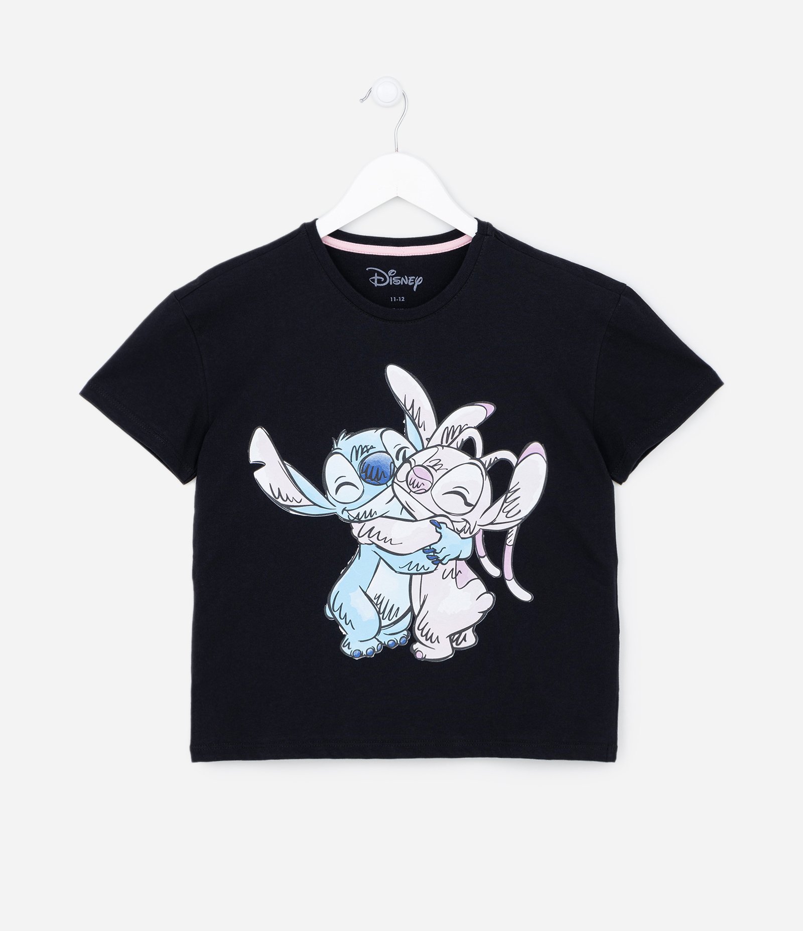 Camiseta Infantil com Estampa do Stitch - Tam 5 a 14 anos Preto 1
